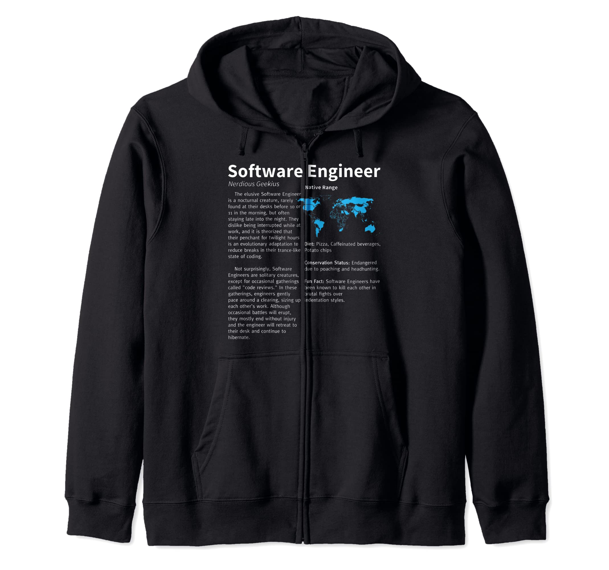 The Elusive Software Engineer Zip Hoodie