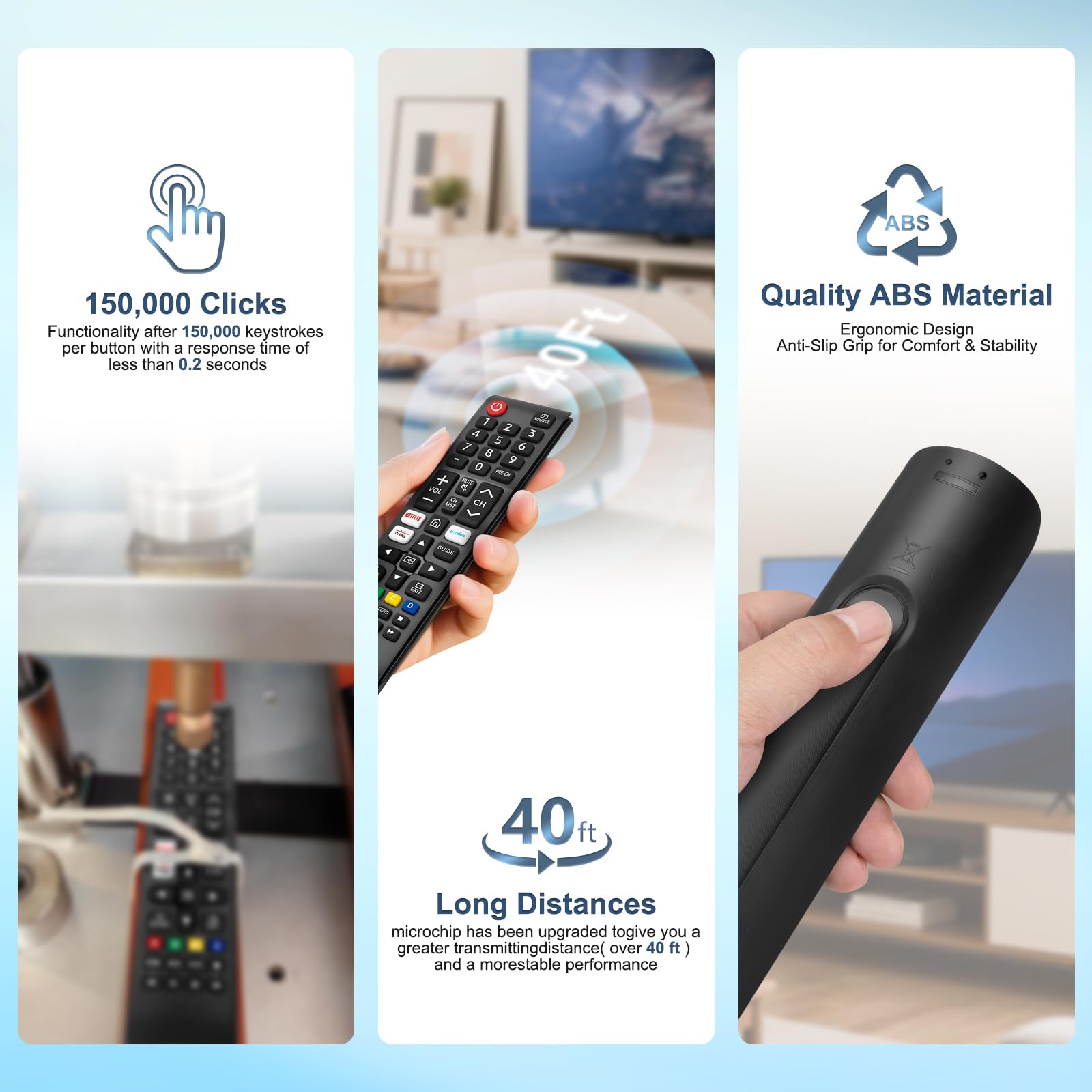 Confezione da 2: telecomando di ricambio universale per TV Samsung, compatibile con tutti i televisori Samsung Smart Frame QLED serie 7