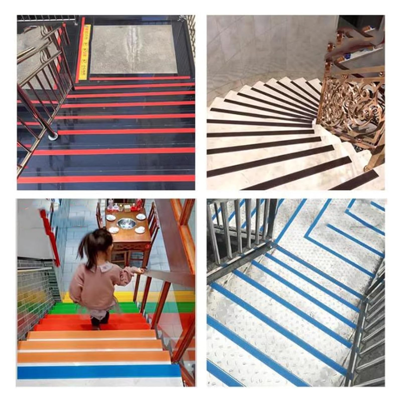 Rutschfeste, flexible PVC-Stufen, 5 Meter langer Kantenschutz for Treppenstufen, selbstklebende Kantenleiste for Kindergärten und Schulen(Brown,4cm)