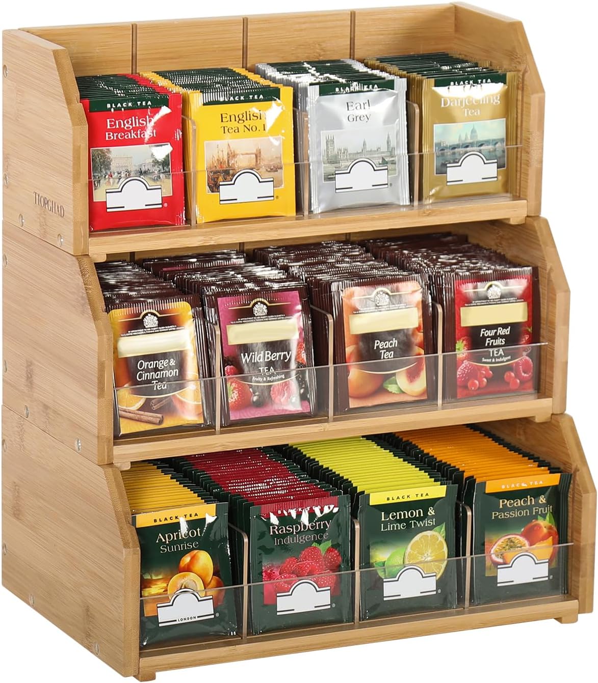 Amazon.com: JUNLYNEST Magnetic Tea Bag Organizer - 6-Piece Metal Tea ...
