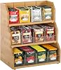 3 Layer Stackable Bamboo Tea Bag Organizer Storage Holder for Tea Bags Wood Tea Box Containers Tea Rack Teabag Station Stand for Cabinet Countertop Office