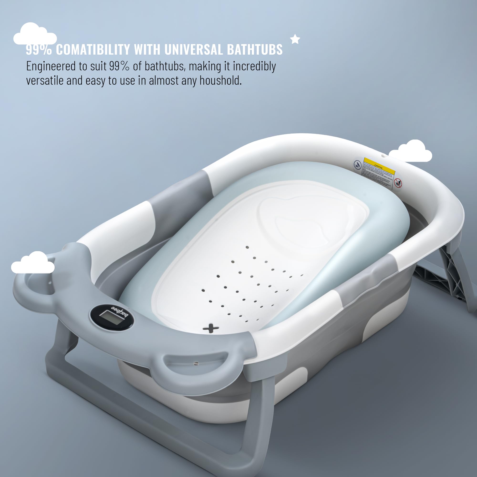 Baybee Frozy Baby Bath tub Seat for Babies | Portable Baby Bather with Anti Non Slip Edges & Suction Cup | Hanging Baby Shower Bath Seat | New Born Baby Bathtub for 0 to 12 Months (Blue) - Image 6 thumbnail