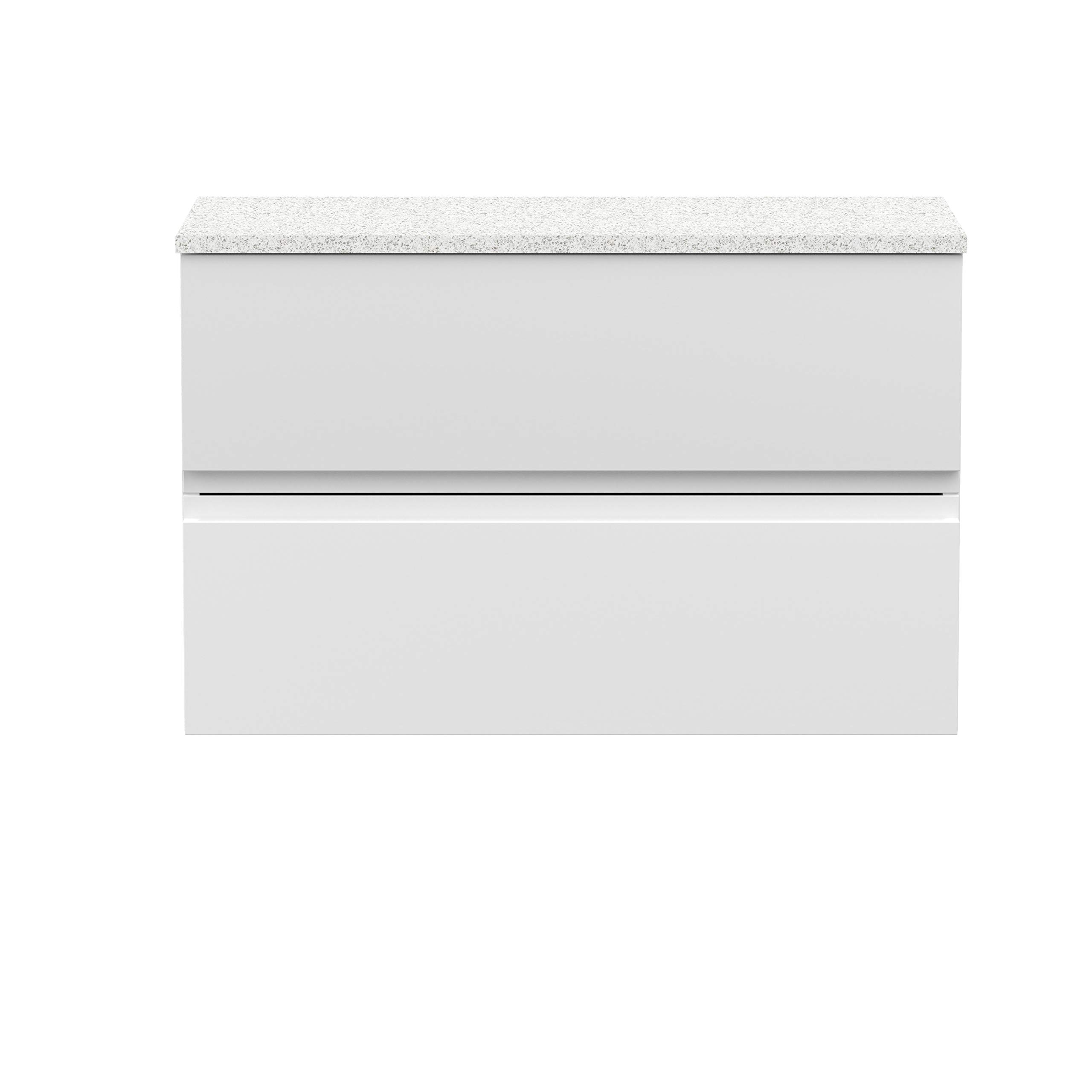 Hudson Reed Urban 800Mm Wall Hung 2-Drawer Vanity Unit &Amp; Wor White Size 2