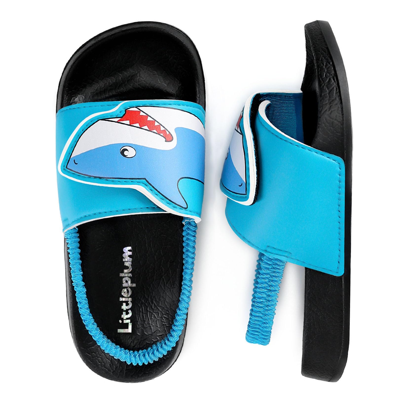 Littleplum Badelatschen Kinder Badesandalen Mädchen Badeschlappen Kinder Badeschuhe(A Blau,32/33 EU)
