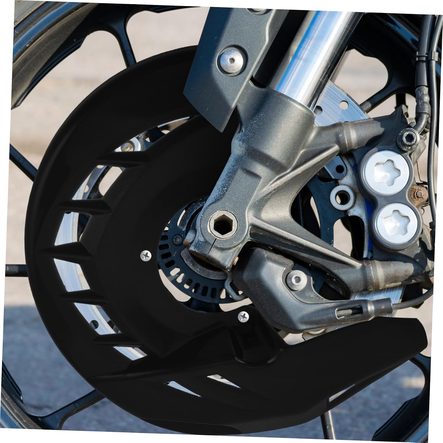 Motorcycle Front Disc Shield Plastic Brake Caliper Protector for Dirt Bike Easy Install Durable Protection