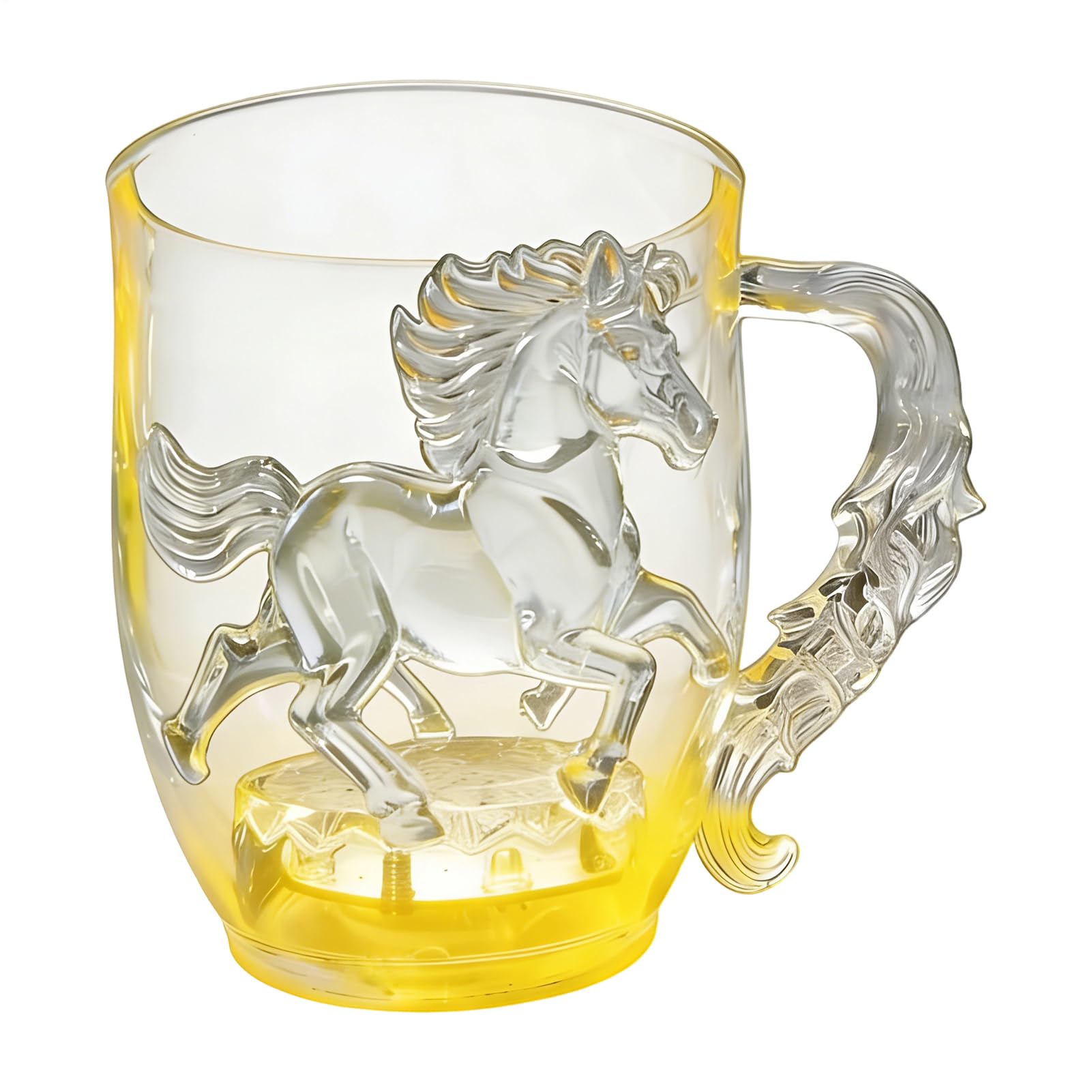 Glow in The Dark Cups,Battery Operated Horse Drinkware,Horse Light up Cups for Party - for Home Office Apartment Dorm Bar Cafe Holiday New Year Spring Festival Birthday