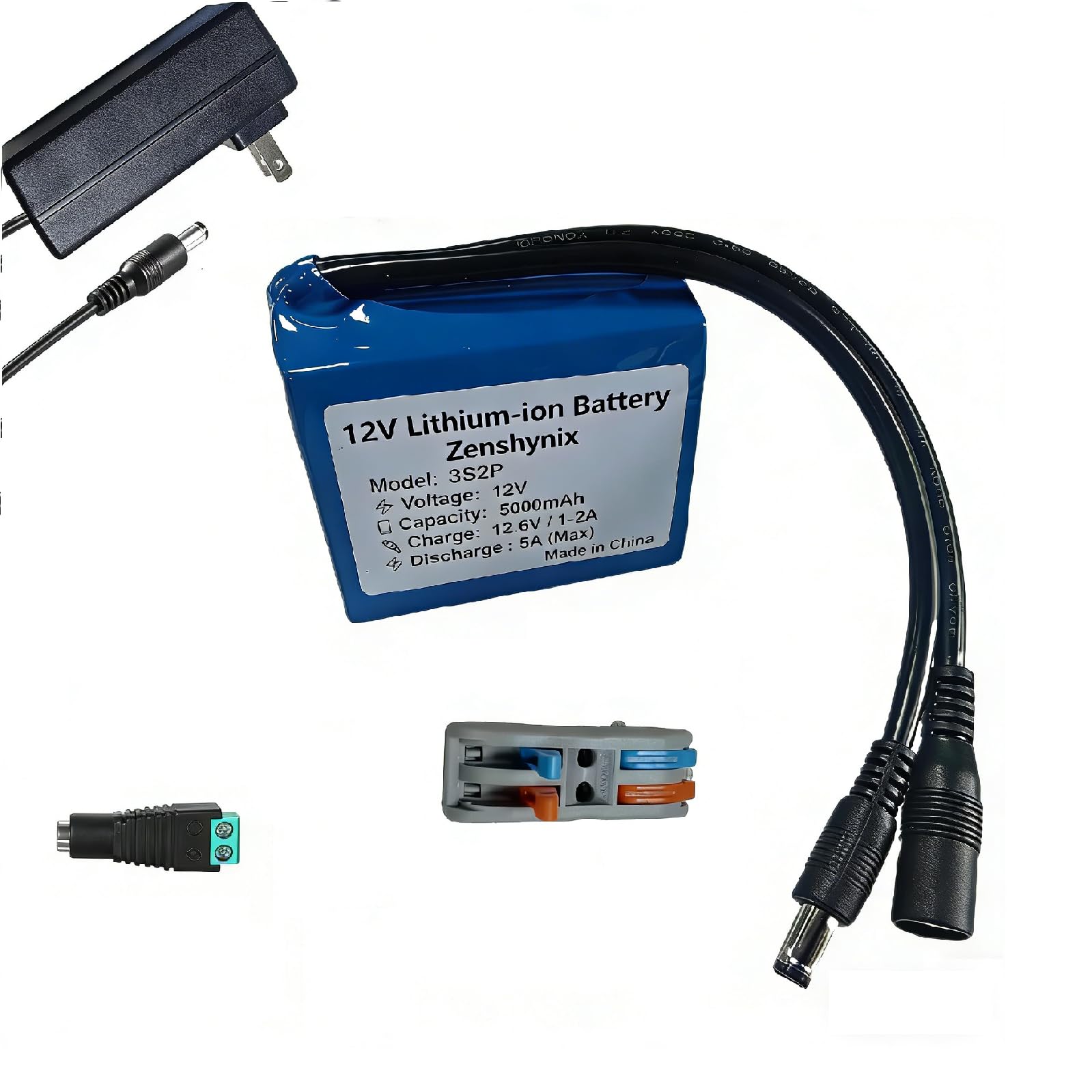 Amazon.com : Zenshynix 12V 5000mAh Rechargeable Lithium-Ion