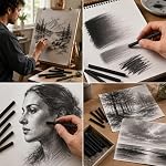 30 Pack Willow Charcoal Pencils – 3 Sizes (3-5/5-7/7-9mm) for Sketching & Shading – Professional Artist Grade Drawing Set for Adults, Beginners & Hobbyists