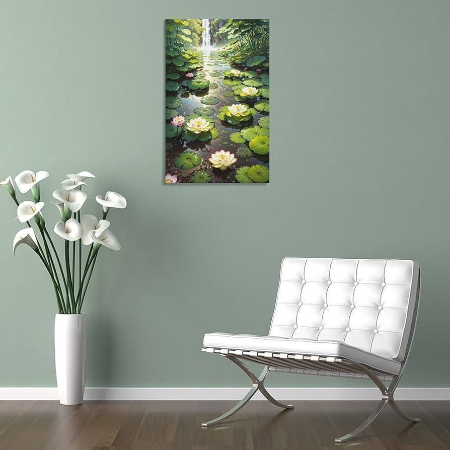 蓮の花の現代アート作品 約96cm