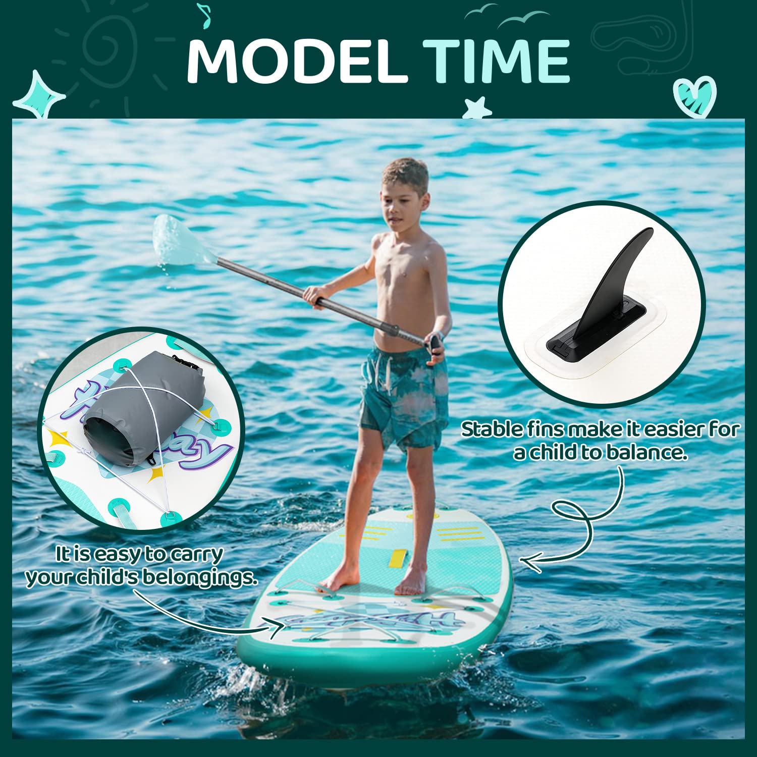 Paddle Board with SUP Accessories, Durable, Lightweight, Stable