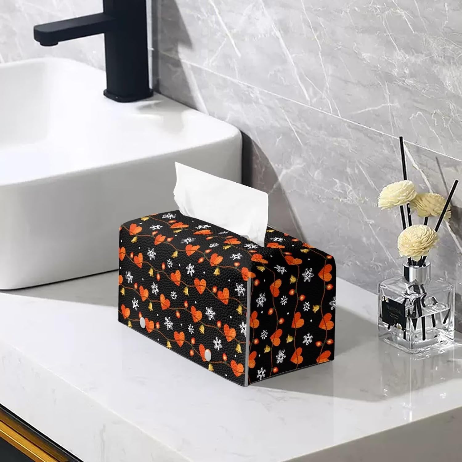 Christmas Light Compact PU Leather Rectangle Cover for Hotel image 3