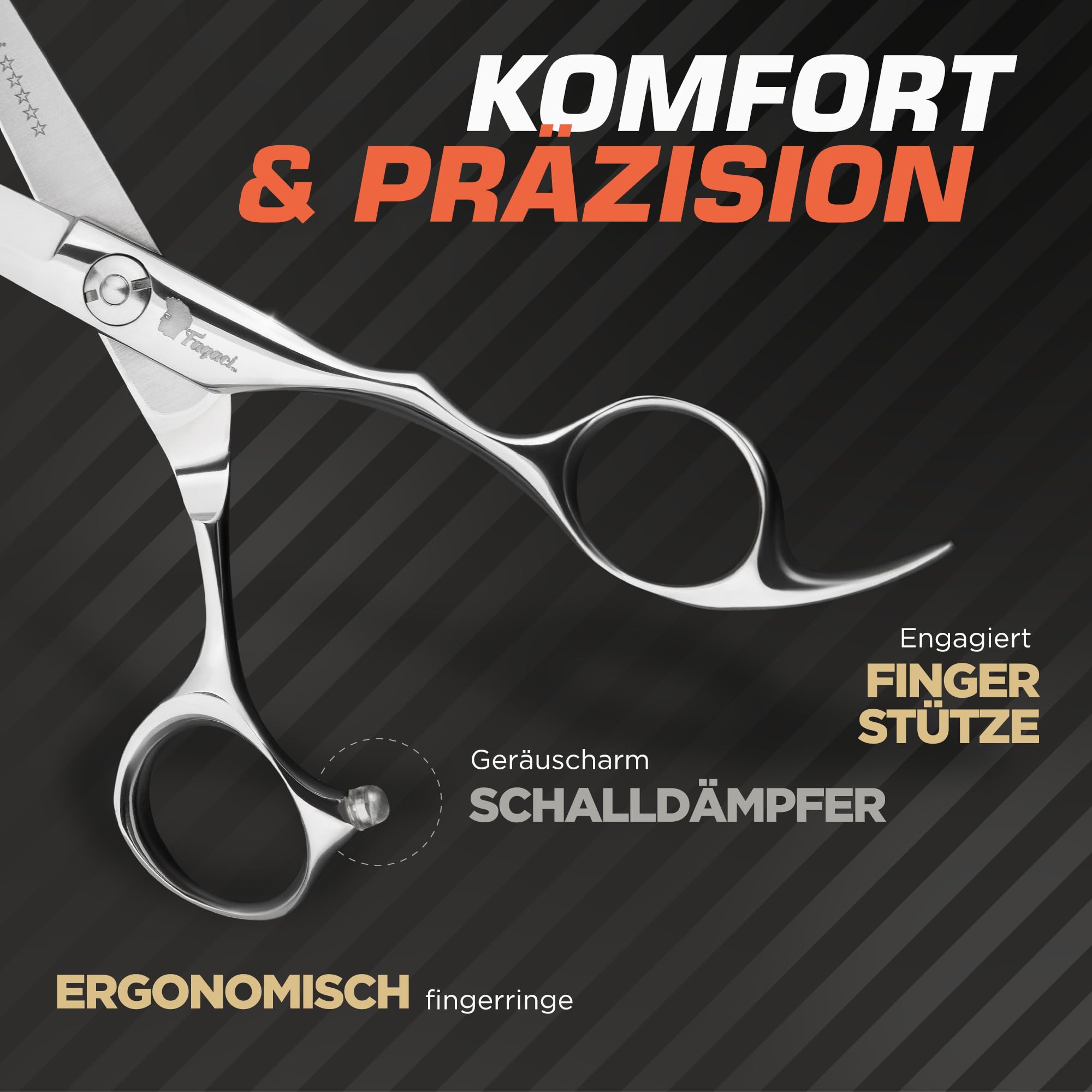 Fagaci Haarschneideschere Profi 6" 440C-Stahl Friseurschere Professionell Feiner Schnitt