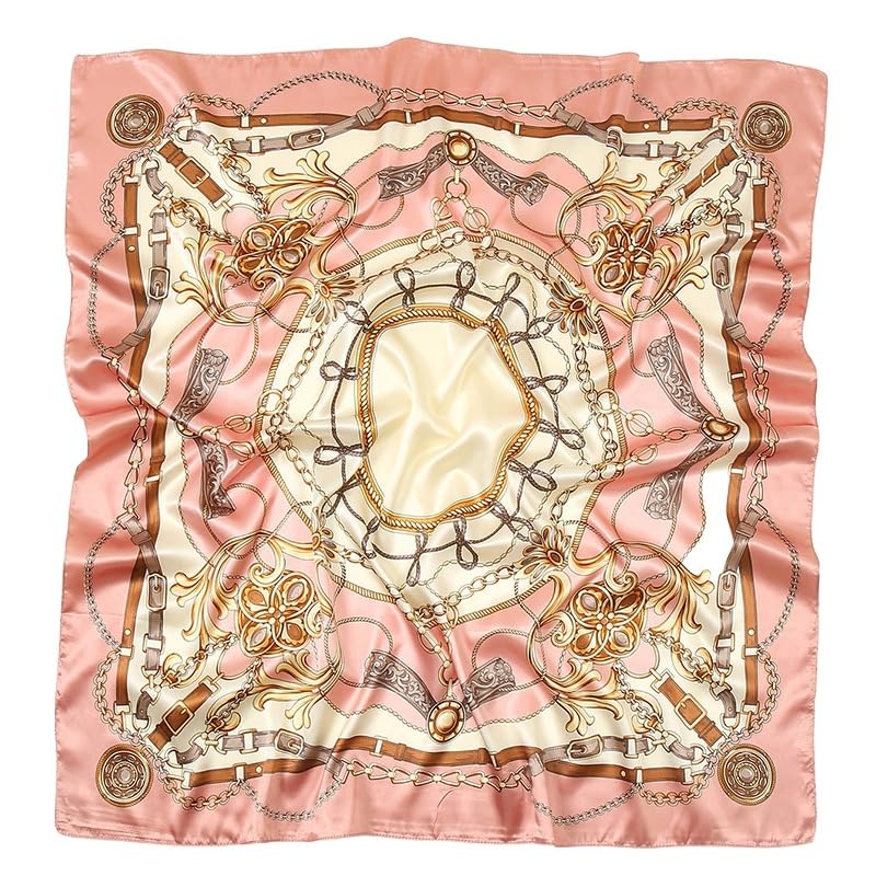 Head Hair Scarf for Women Summer Satin Silk Scarf Hair Wrapping Bandana Mulberry Large Square Scarves 90 * 90cm