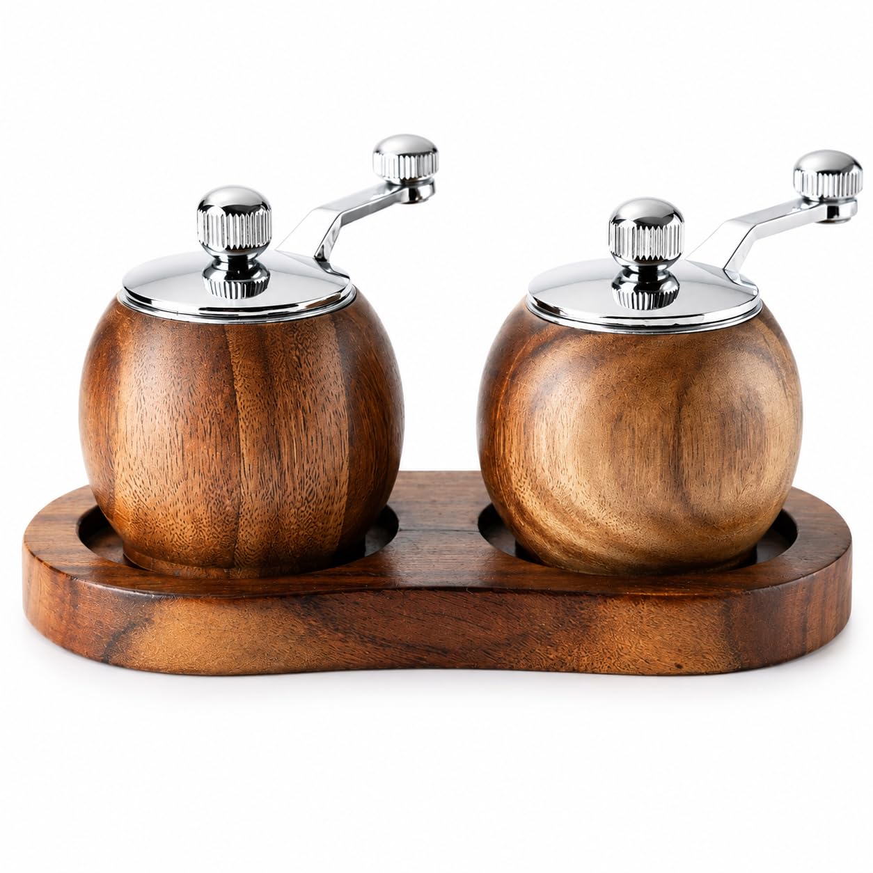 VERDYN MART - Manual Pepper Mill Grinder,Salt and Pepper Grinder Set, Handheld Spice Grinder for Pepper, Salt and Herbs, Adjustable Coarseness, Durable Kitchen Tool
