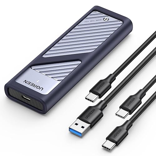 Immagine del prodotto UGREEN Case Esterno per SSD M.2 NVMe PCIe USB C 3.2 Gen 2 10Gbps UASP, Case Disco Rigido 2TB M/M&B Key, Case Hard Disk con Cavo USB C Compatibile con 970 Evo Plus 980 PRO WD SN770 Kingston Blu