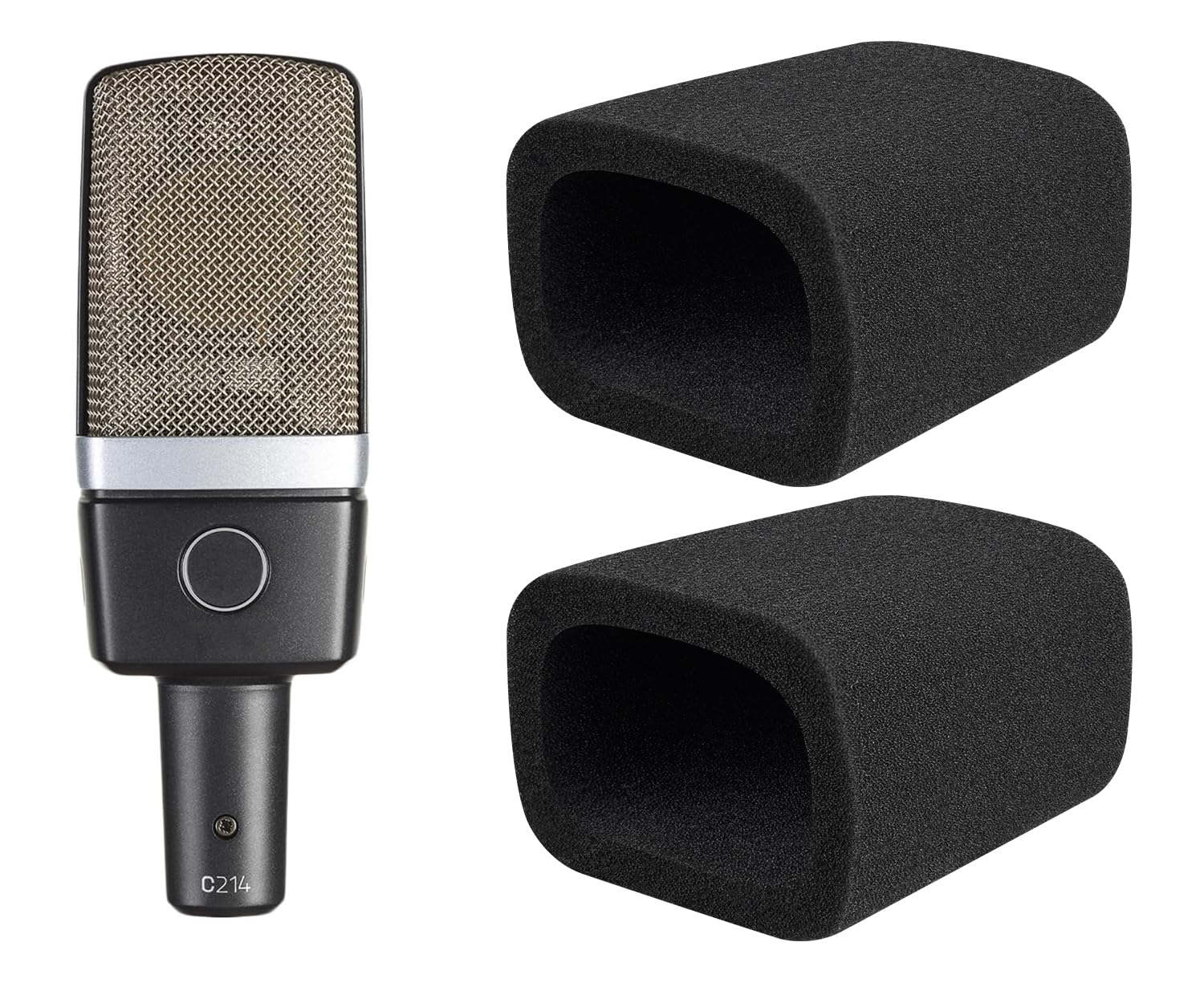 Amazon.com: SOULWIT 2Pcs Microphones Pop Filter for AKG C214 Large