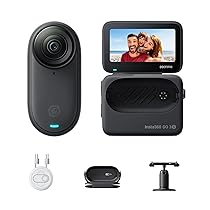 Insta360 GO 3S Nero Notte (128GB) – Cam 4K per vlogging, POV a mani libere, montaggio magnetico, stabilizzazione, 140 minuti di autonomia, impermeabilità fino a 10 m, editing IA