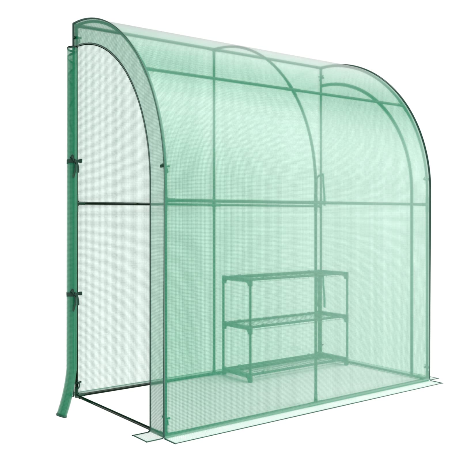 Amazon.com : Giantex Walk-in Lean-to Greenhouse - with 3-Tier