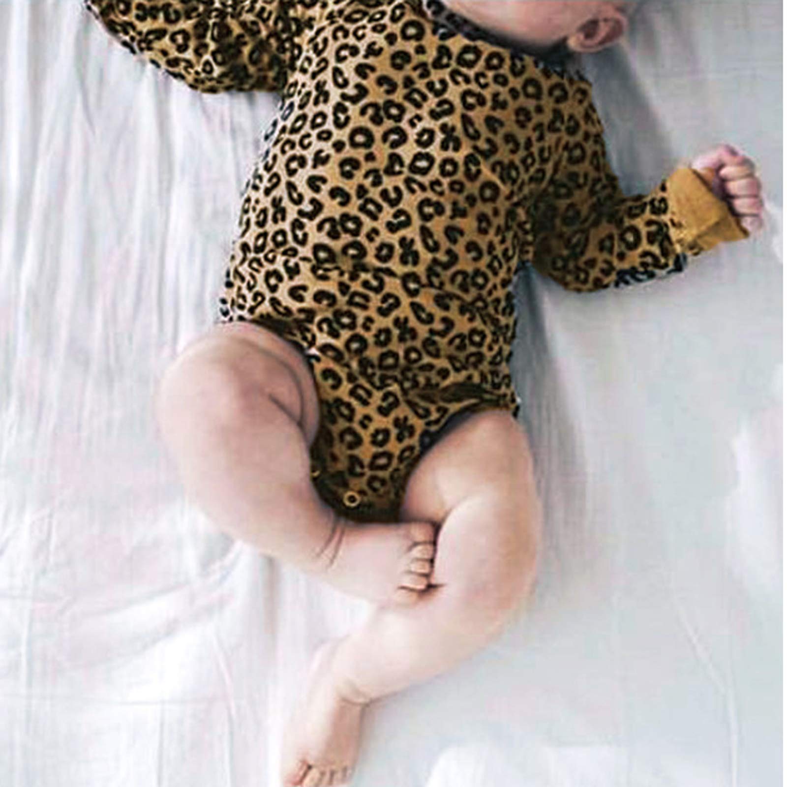 Camiseta Infantil Camisa De Fondo Mameluco De Una Pieza Hombres Y Mujeres Bebé Estilo Extranjero Bolsa con Estampado De Leopardo Pedo,E-90cm