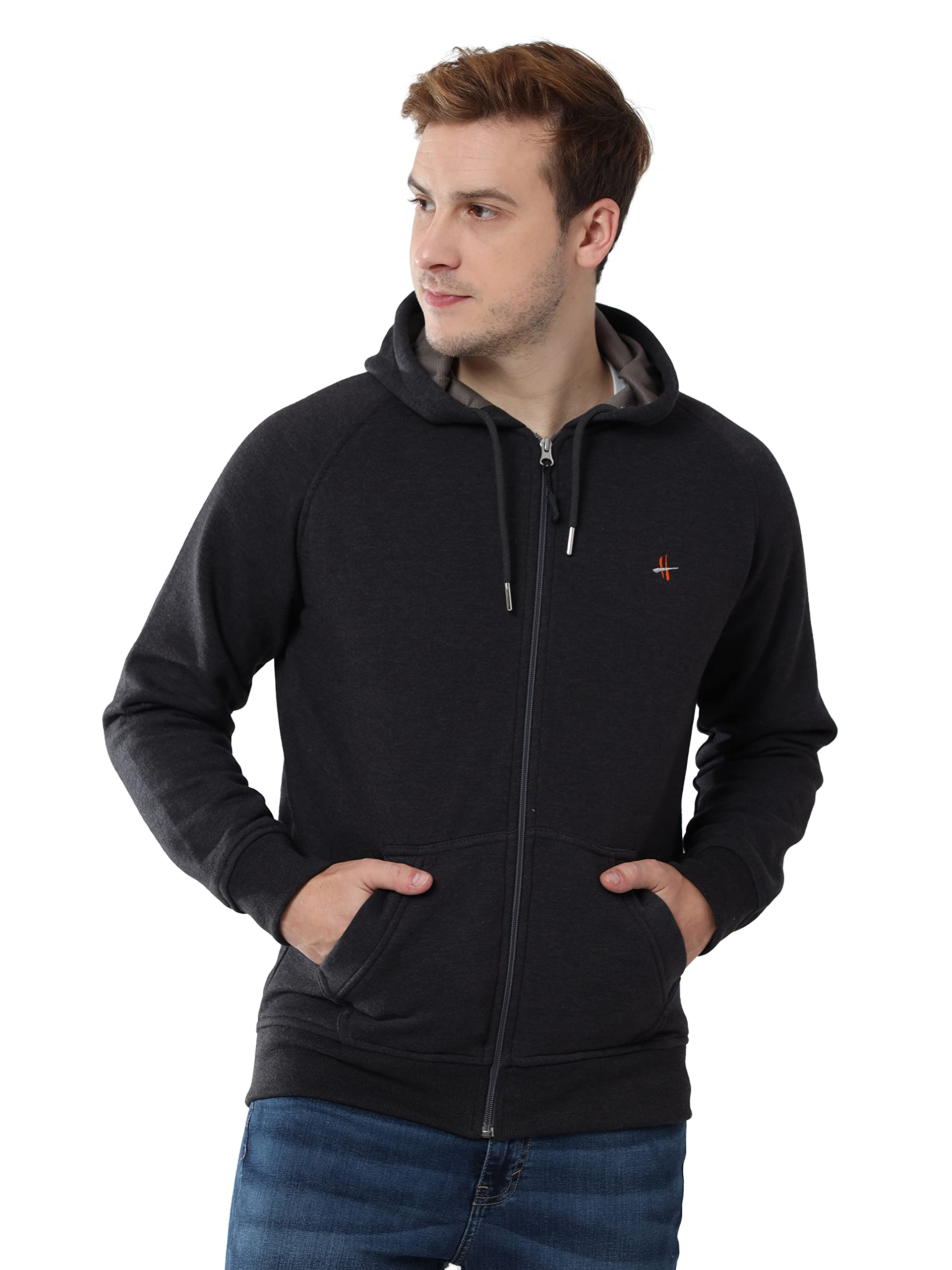 Full Sleeve Solid Men's Sweatshirt Winter Wear Fleece Sweatshirt Hooded Sweatshirt for Men-image-9