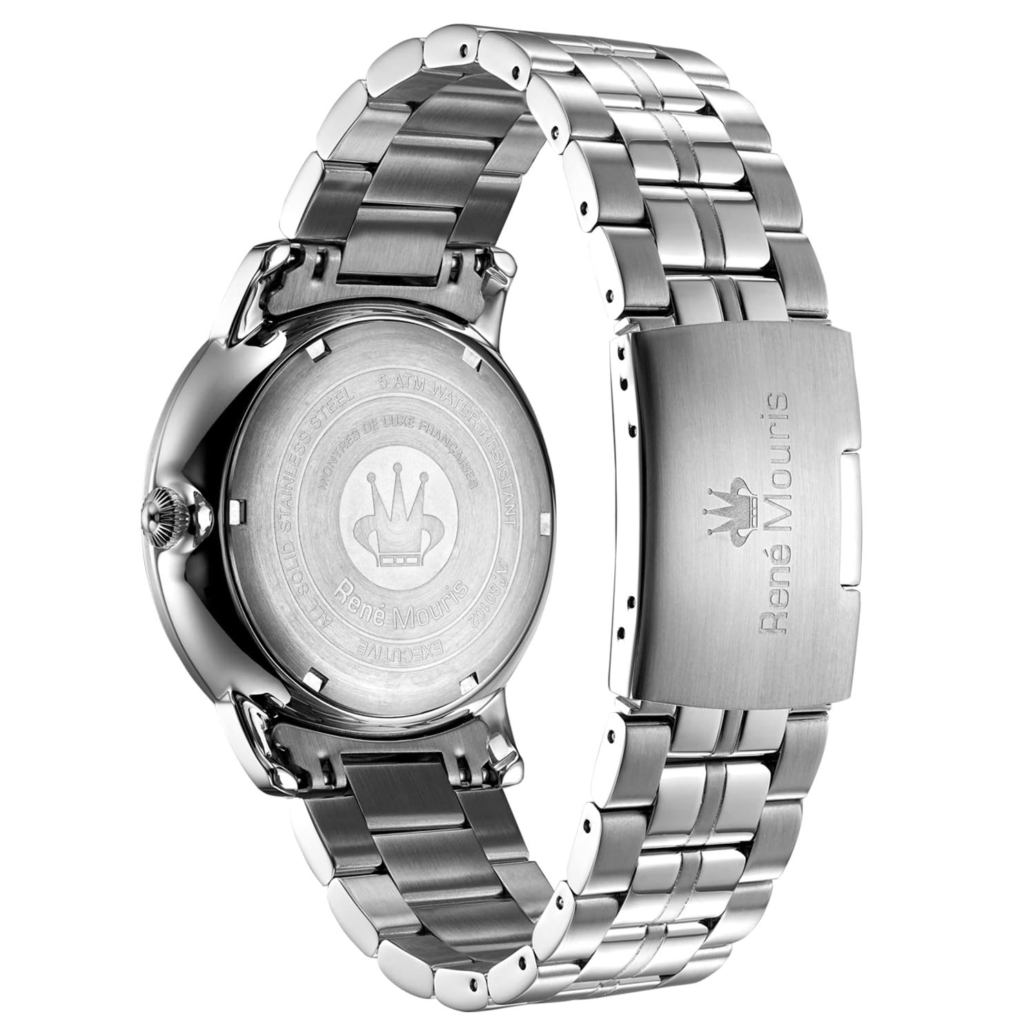 René Mouris Executive Quarzuhren Für Herren – 44MM Klassische Uhr Aus 316L-Edelstahl