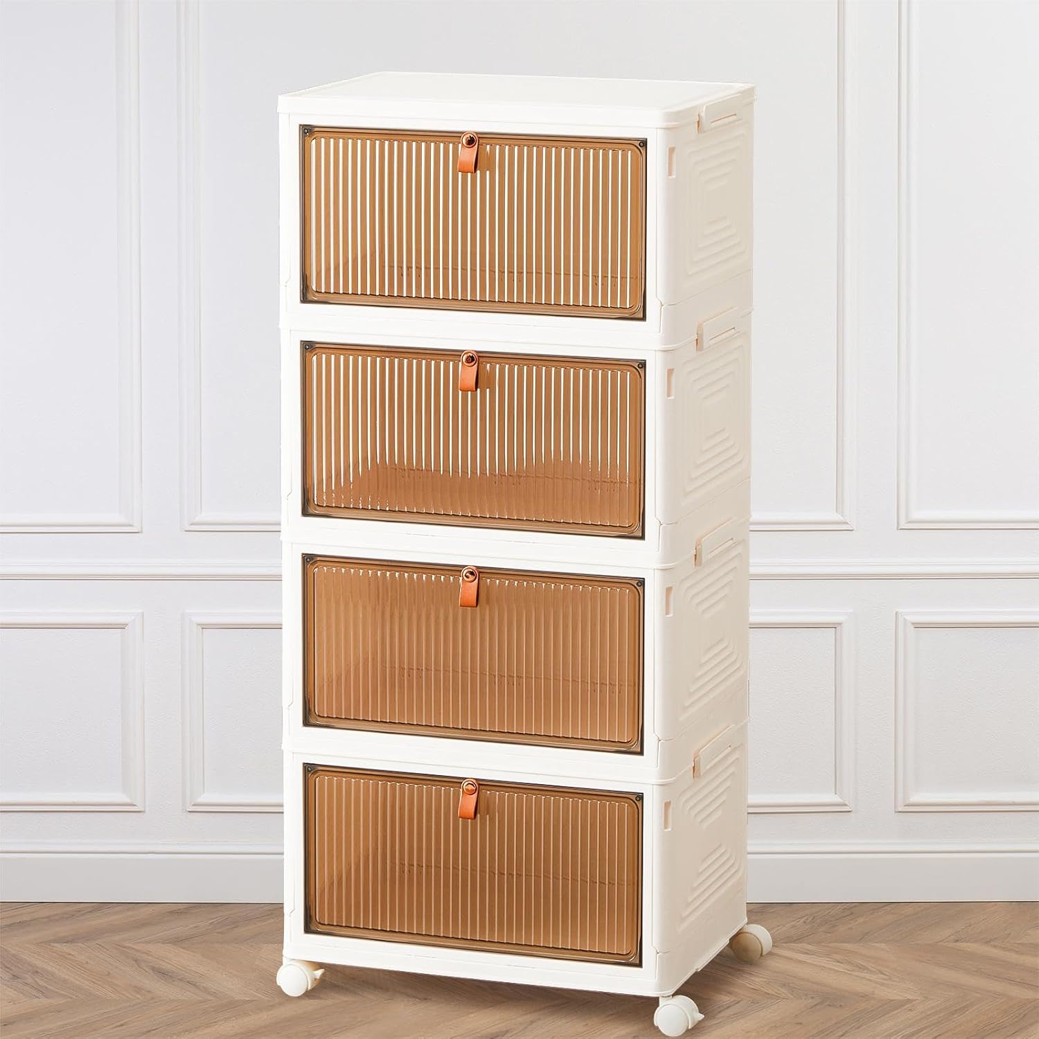 edx Storage Bins, Stackable Plastic LidFoldable