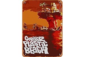 Music Maniac Gorillaz Artwork Plaque Poster Metal Tin Sign for Music Admirers