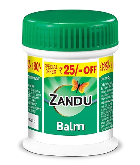 Zandu Balm, 25ml, Ayurvedic balm for effective relief from Headache, Body Pain, Sprain and Cold