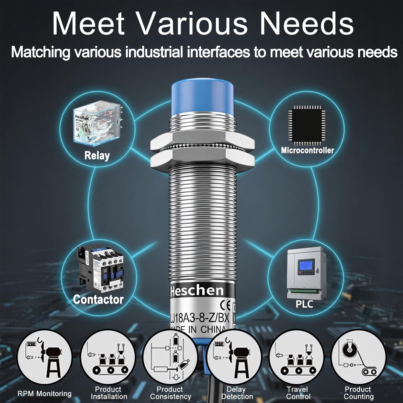 Amazon.com: Heschen M18 Inductive Proximity Sensor Switch Non