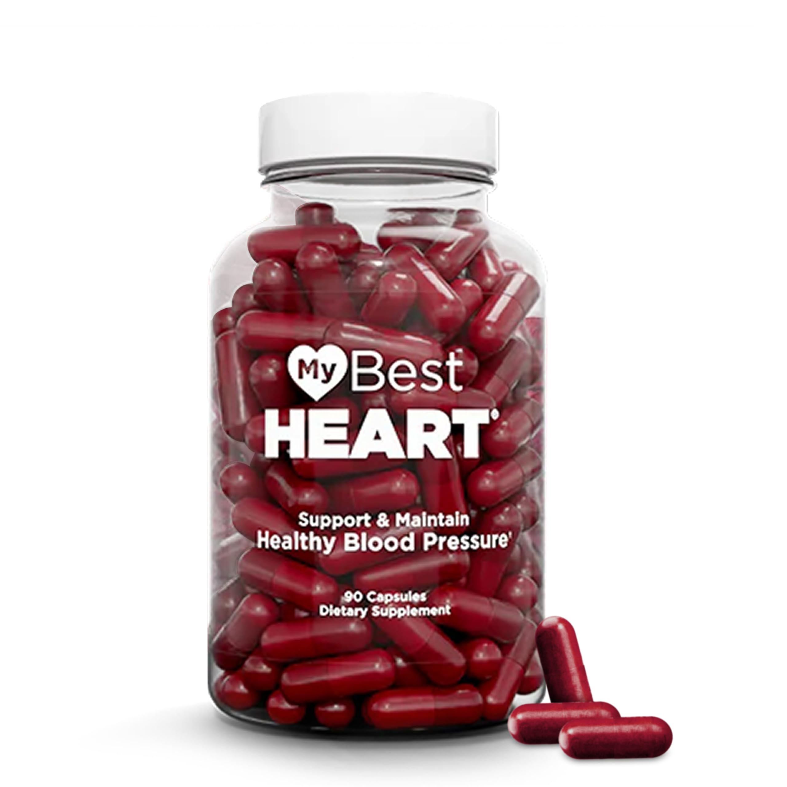 My Best Heart Suplemento de vitaminas e minerais com extrato de espinafre vermelho, nitratos de potássio, ferro e vitamina C — 90 cápsulas