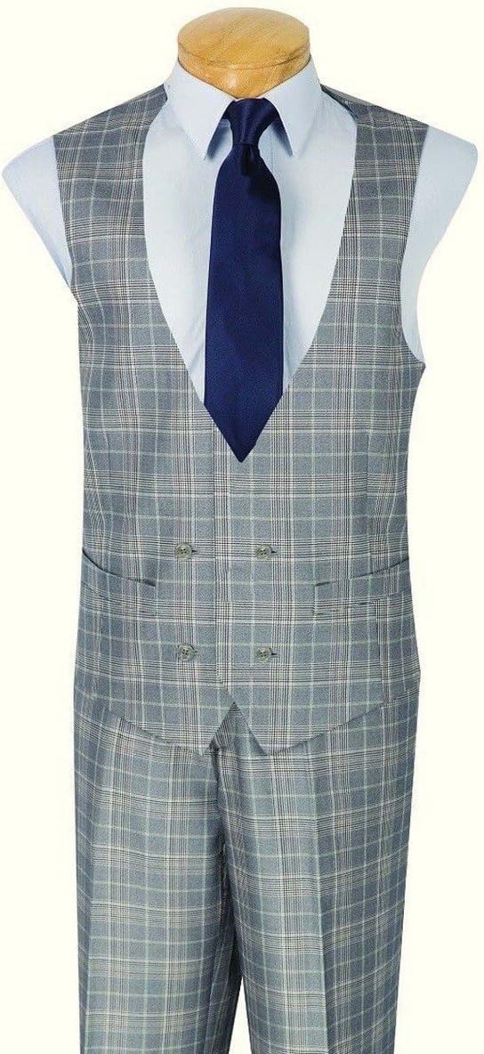 Venci 2 Button Glen Check Suit with Fancy Vest V2RW-7