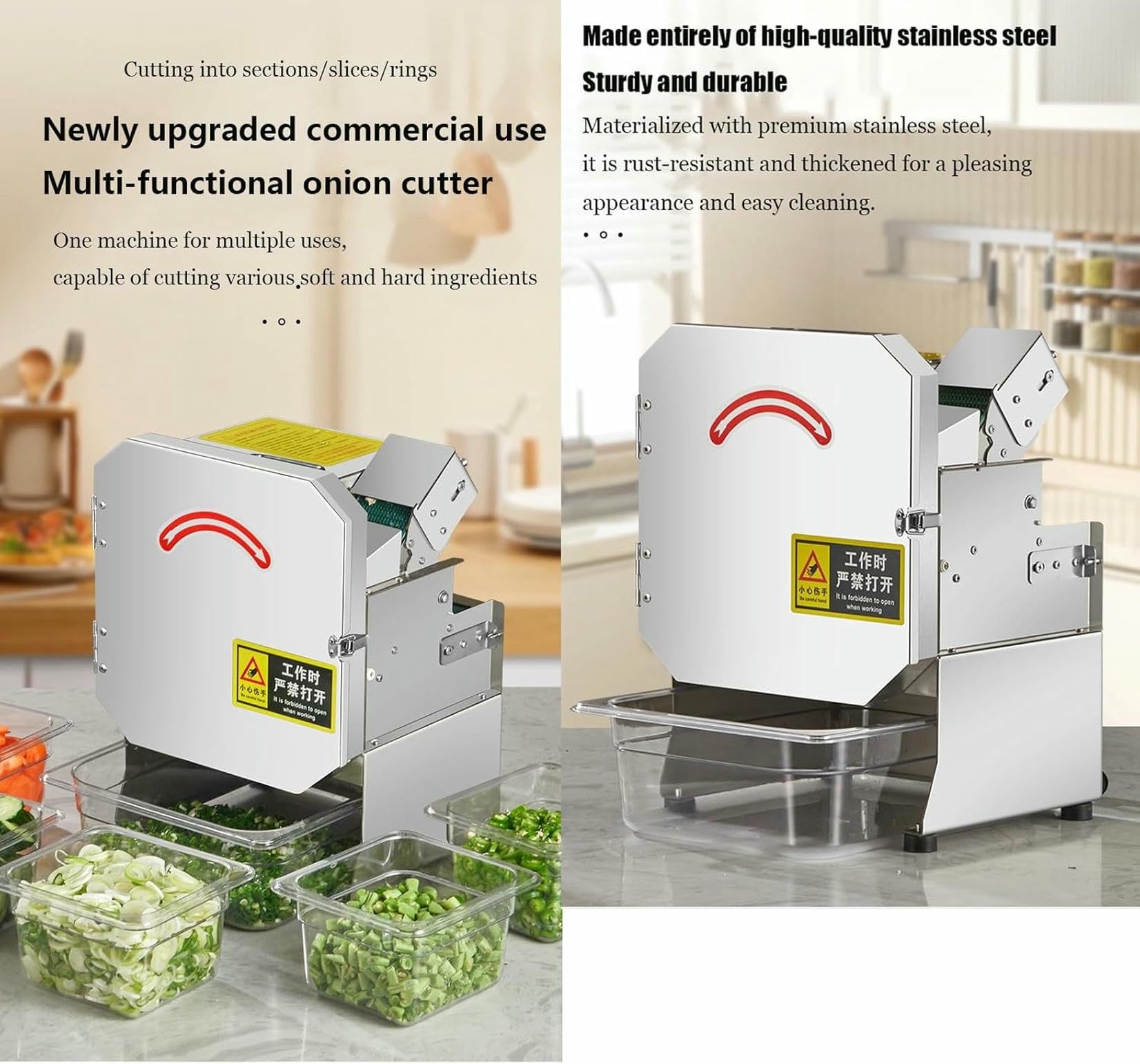 Tagliaverdure automatico, tritaverdure elettrico, compatto, multifunzione, per tagliare e affettare in modo efficiente