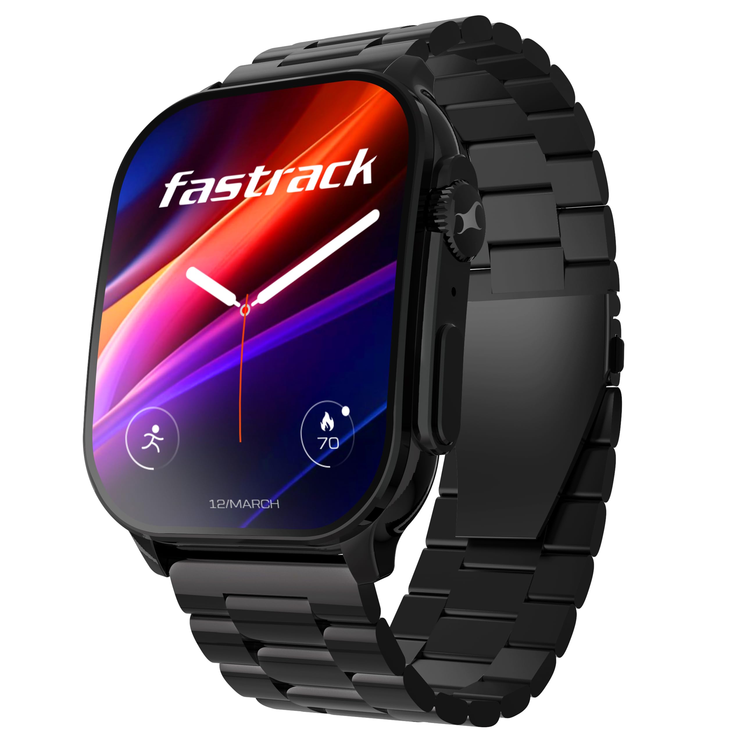 Fastrack Astor FS2 Pro 1.96" Super AMOLED Smart Watch, Metal Body with 1000 Nits Brightness, SpO2, BP & Sleep Monitor, B