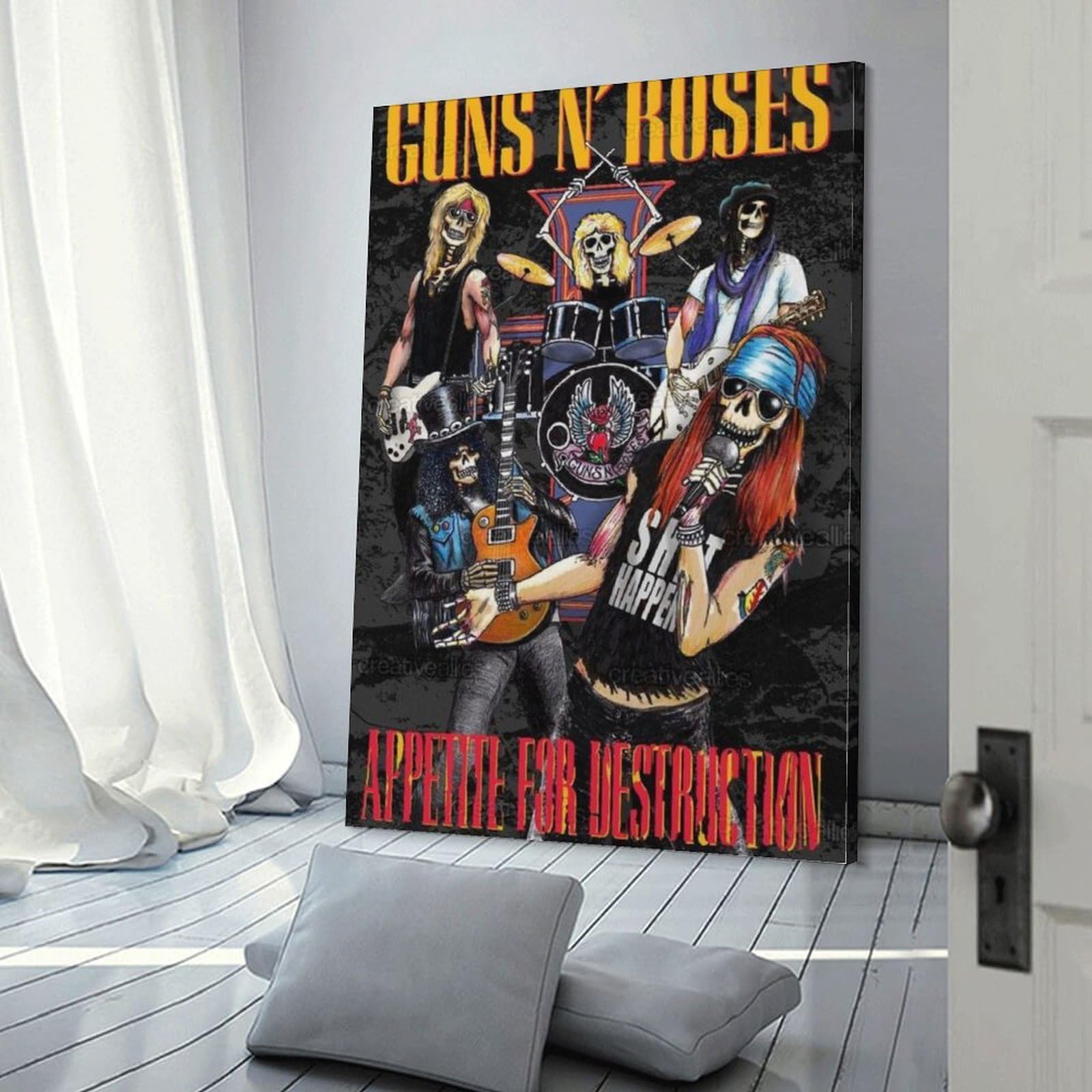 Guns n roses 4 Retro Vintage Rock Concert Gig Poster Wall Art A4