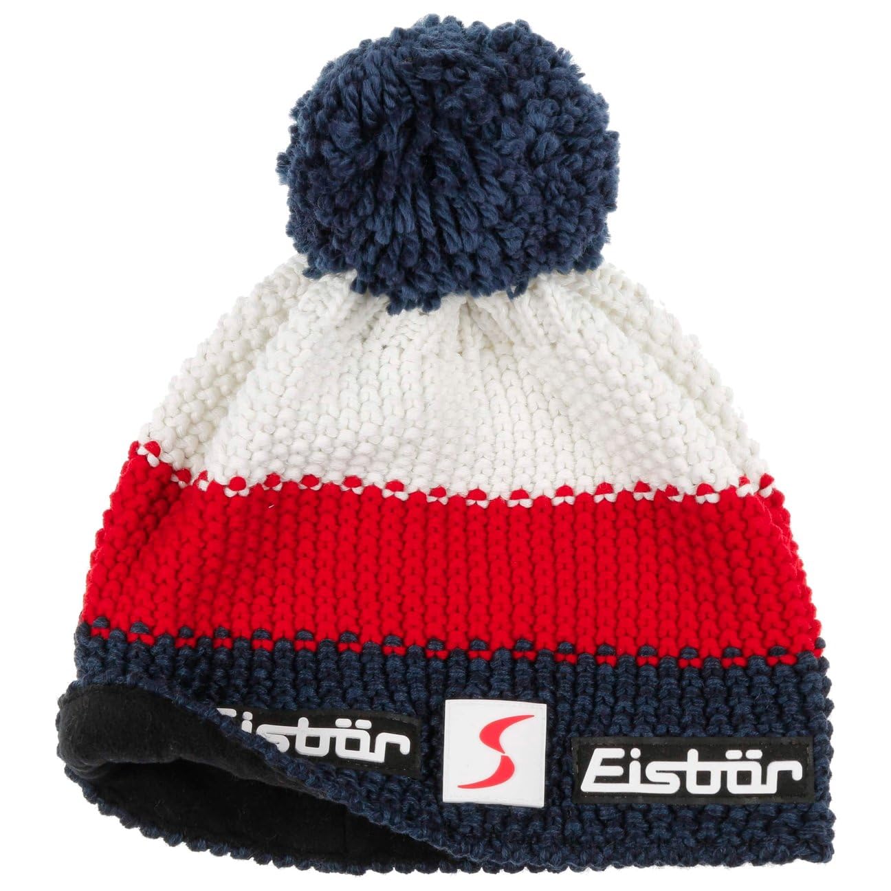 Eisbär Beanie con Pompón Star Mujer/Hombre - Made in The EU Gorro de Punto Forro, Forro otoño/Invierno Invierno