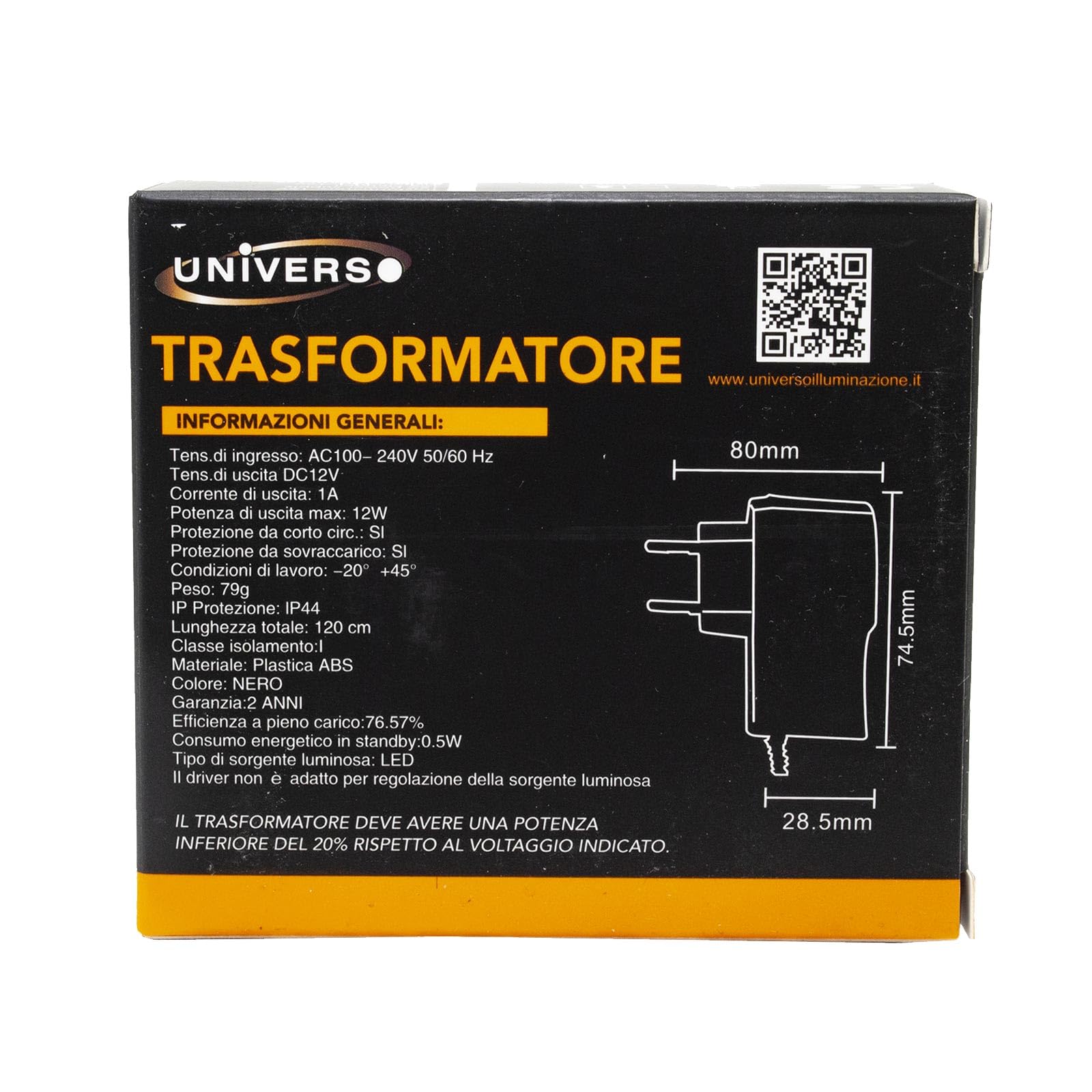 Trasformatore 12w 12v 1a Alimentatore Compatto Per Luci Led Strisce 220v Ip65 732221 - Foto 11