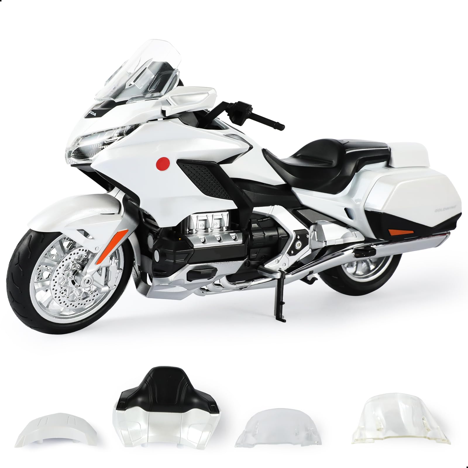Risopen 1:12 Motorcycle Model Toy for BMW S1000RR Metal Die-cast with Plastic Motorcycle Model No Assembly Required Mini Finished Moto Gift for Adult(White) — view 36