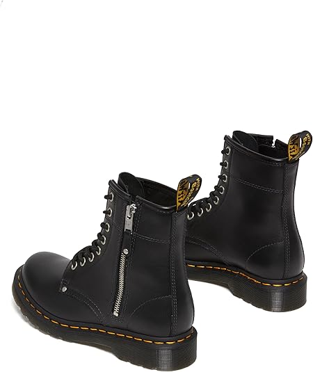 Dr. Martens Women's 1460 Twin Zip Fashion Boot, Black Wanama, 6