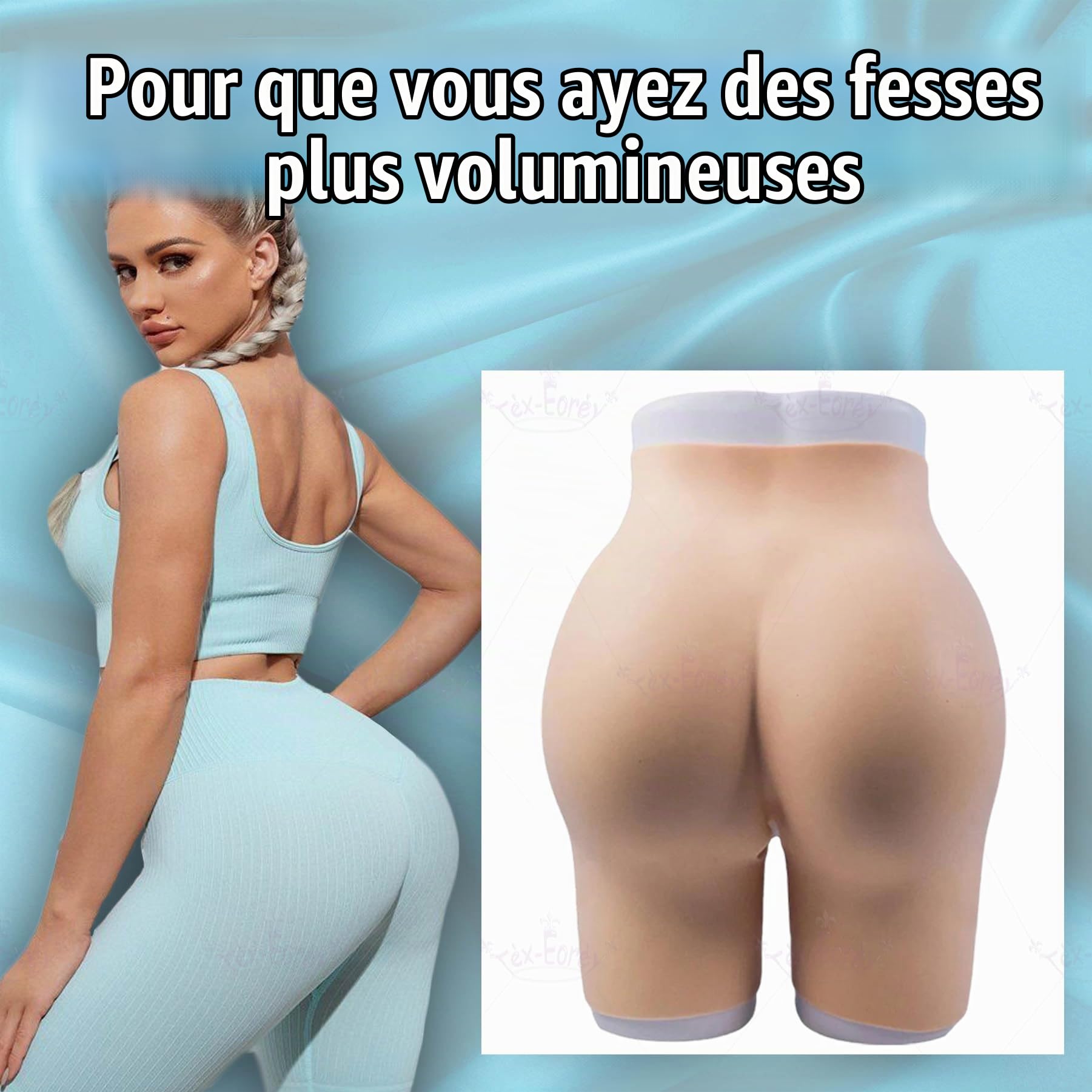 Culottes en Silicone Réaliste avec Faux Fessiers, Pantalon Gainant pour Femmes, Hanches Faux, Rehausseur De Hanches, Culotte pour Travestis