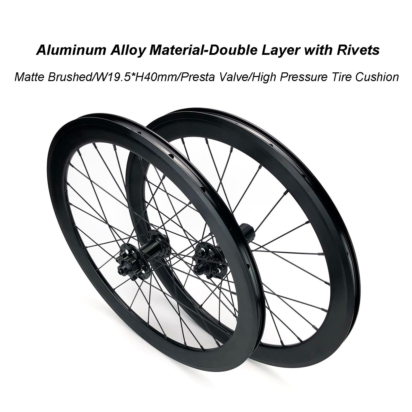 Amazon | MirOdo 451 自転車用ホイールセット 22インチ 24穴