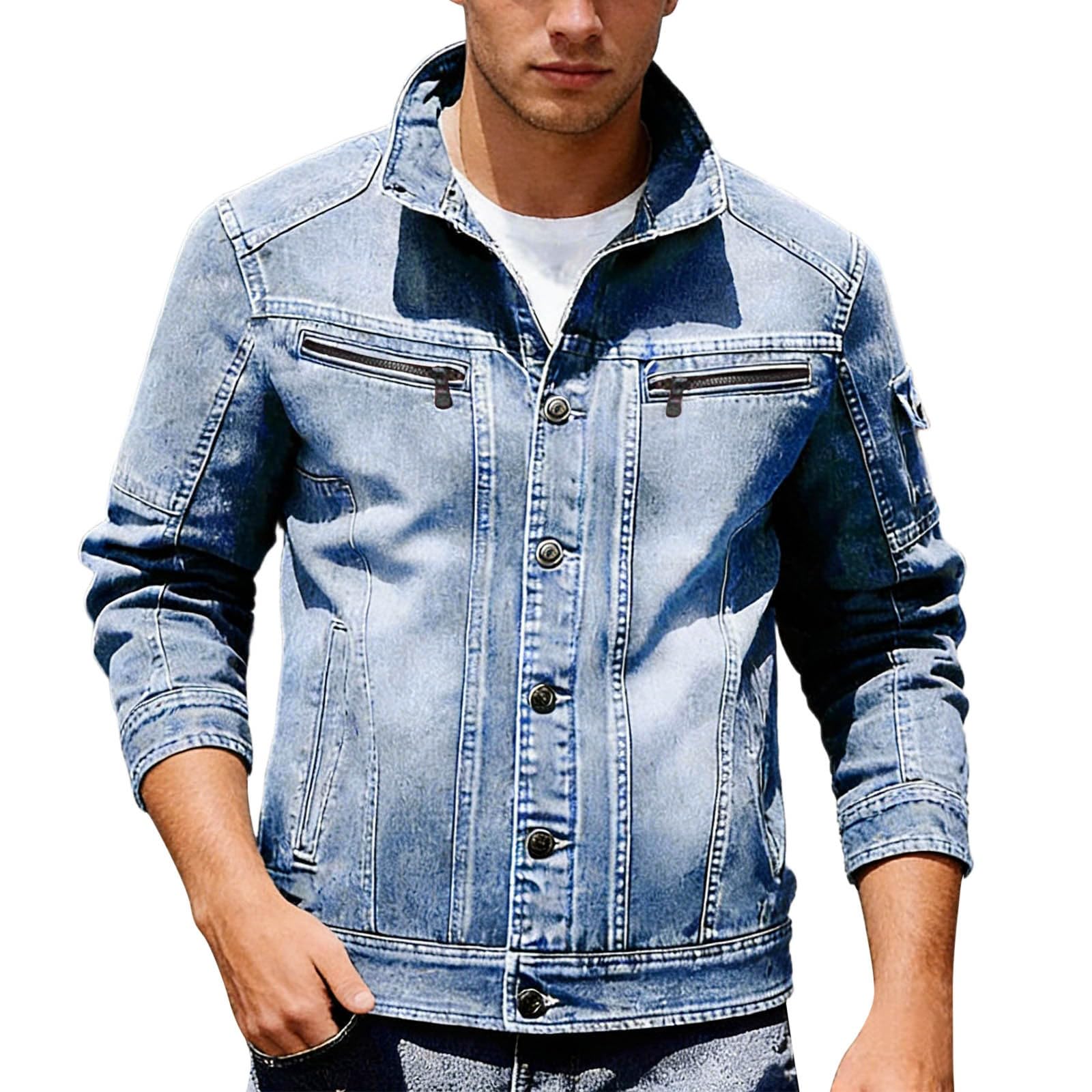 Chaleco de lino para hombre transpirable con corte largo de diseño holgado 5