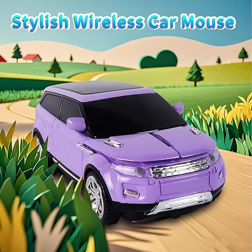 Miniatura 3 de elec Space Ratón inalámbrico para computadora de coche para PC portátil (morado)