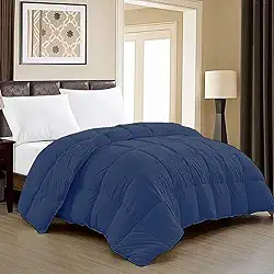 Edredom Dupla Face Queen 200 Fios Acetinado Toque Super Macio 2,20m x 2,40m (Azul)