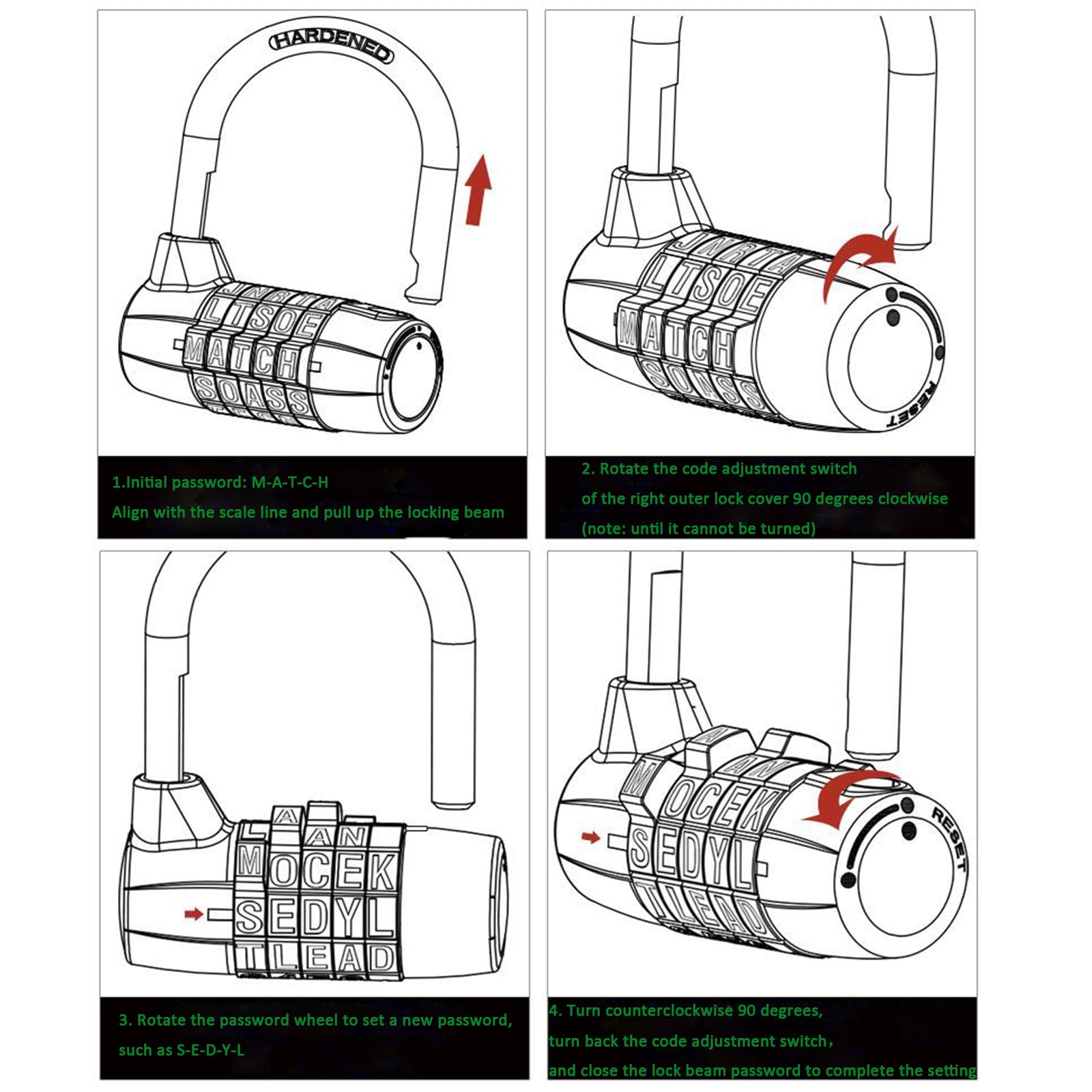 5-Digit Combination Padlock, Security Lock for Gym Cabinet, Locker (1 Pack) - Image 4