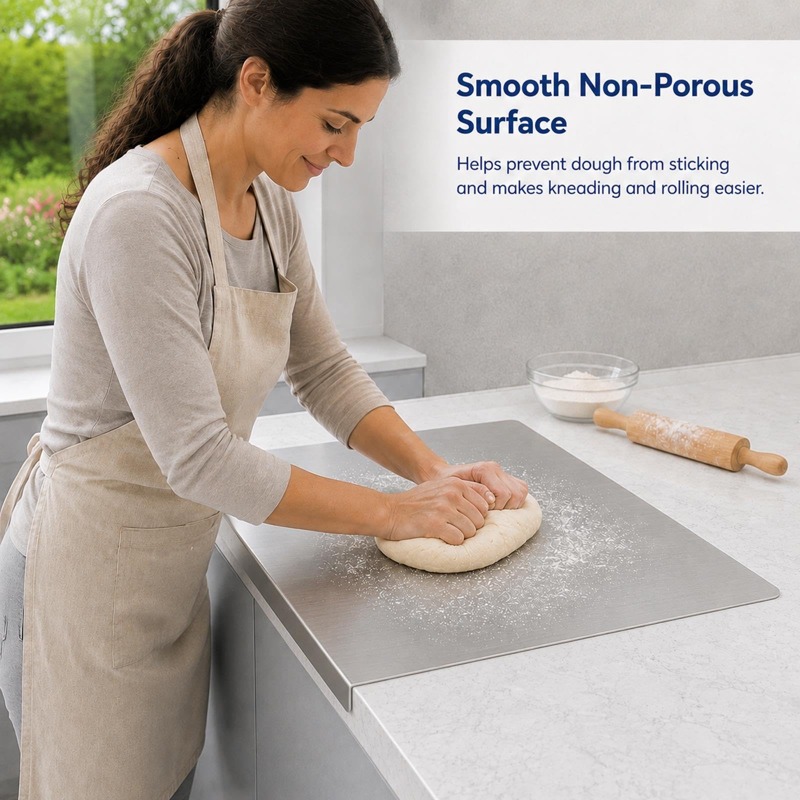 Deska do Krojenia ze Stali Nierdzewnej z Krawędzią, SUS316