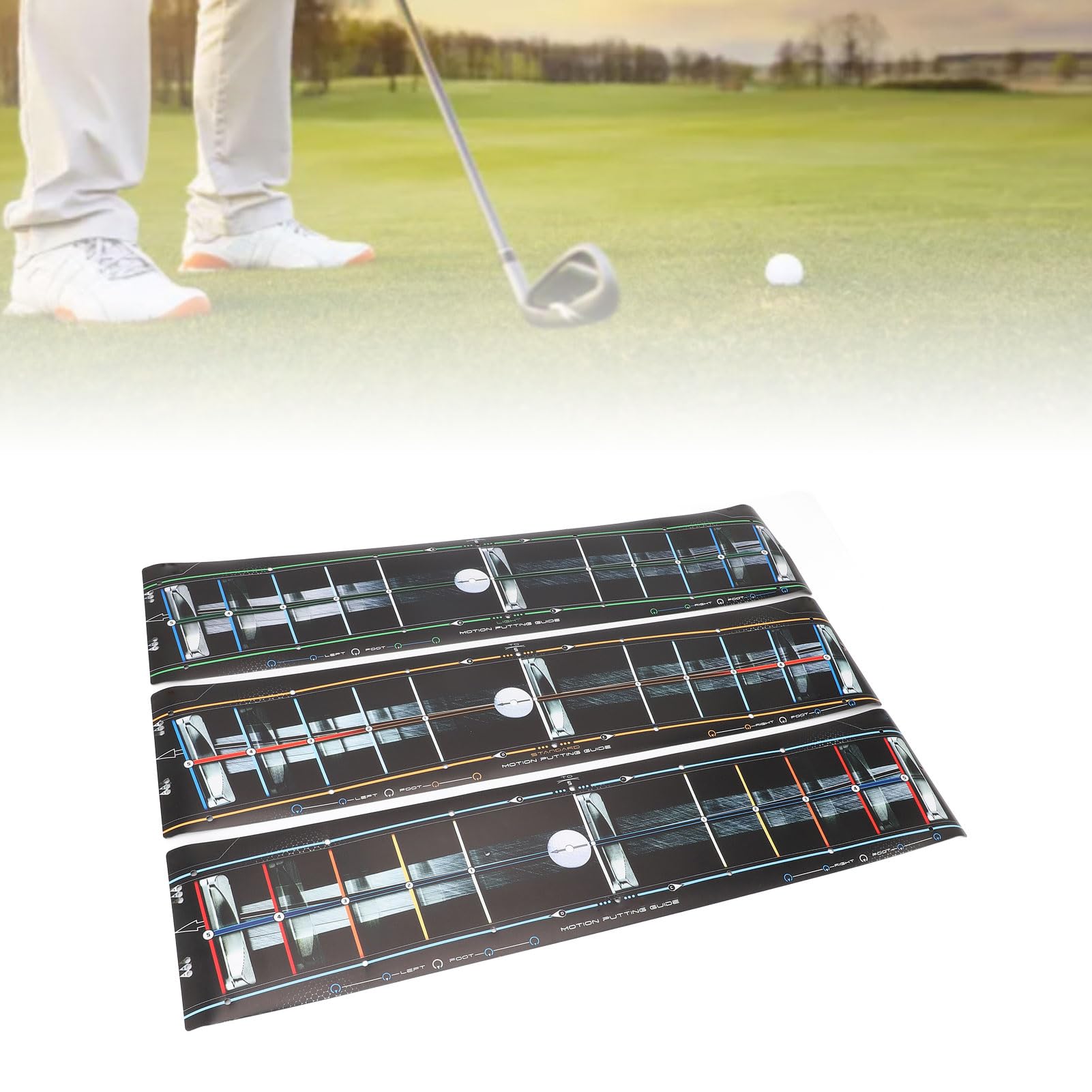 GOWENIC 3er-Set Putting-Trainingsmatte für Golfübungs-Hilfe