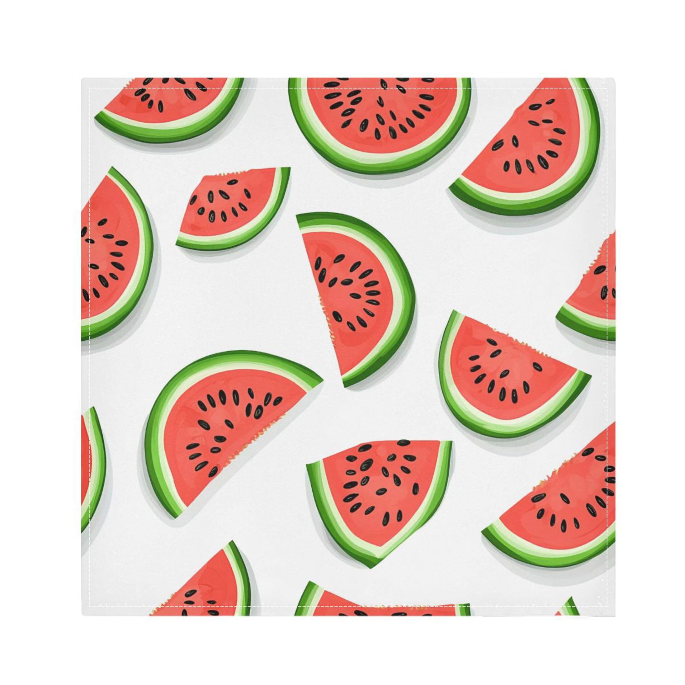 Fuauuyl Cloth Napkins Set of 4 Watermelon Slices Dinner Napkins 20x20 in, Washable & Reusable Fabric Table Napkin for Dining Parties Holiday, Eco-Friendly