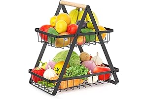 2 Tier Fruit Basket: Elevate Your Kitchen with a Stylish and Functional Fruit Storage Solution