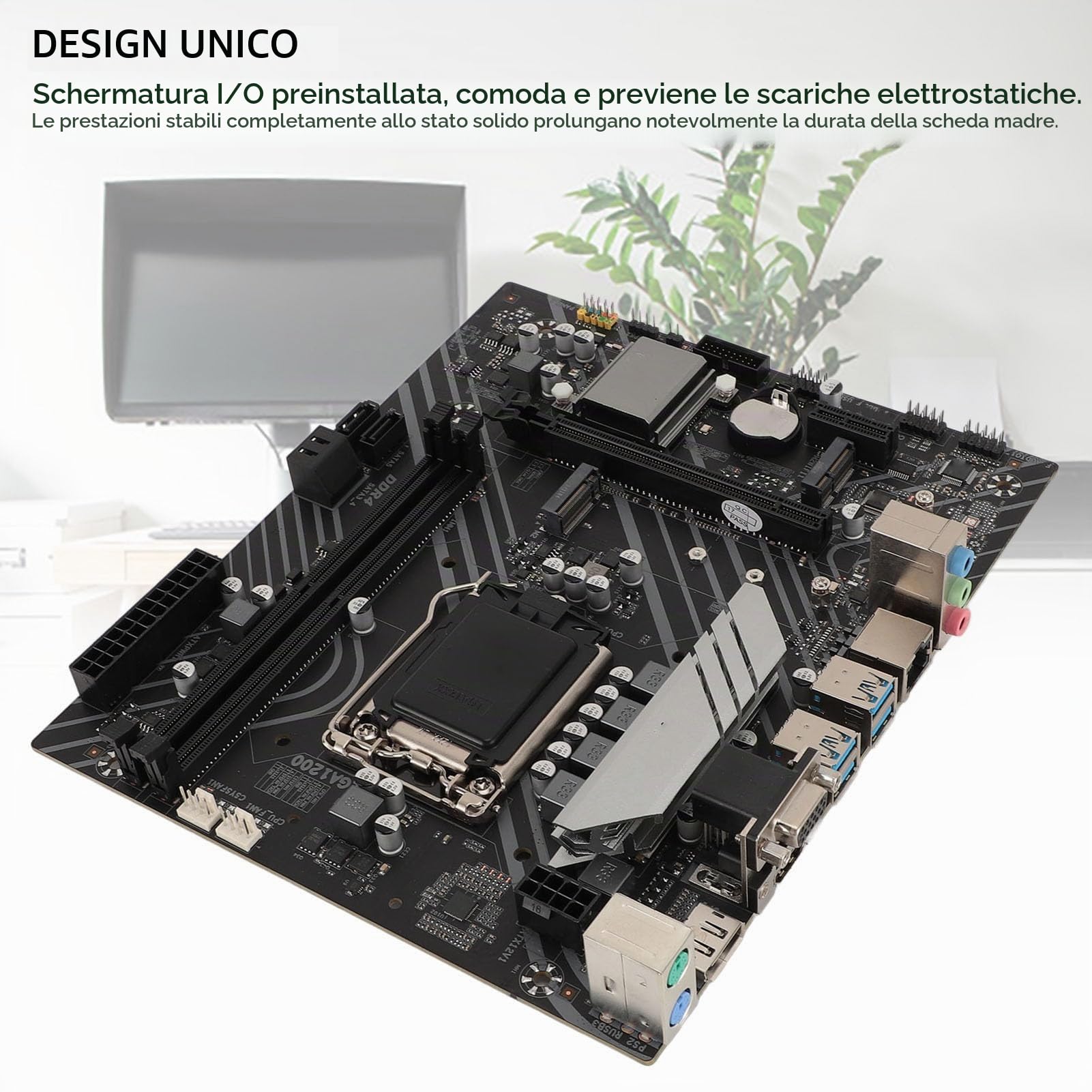 Scheda Madre Z490 GAMING PLUS, Scheda Madre ATX LGA 1200 225x190mm per CPU di 10a e 11a Generazione, Interfaccia M.2, DP, HDMI, VGA, per Computer Fai-da-te