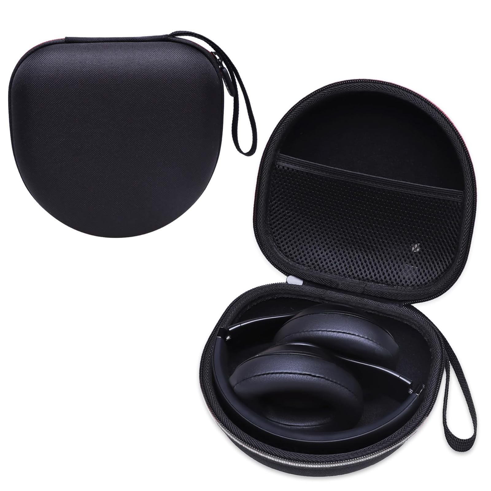 Funda para auriculares, color negro | Compatible con auriculares Beats/Skullcandy/Soundcore Q20/Q20i/Q30/JLab/JBL/KVIDIO/TOZO/Bose QC/QearFun/BERIBES/Picun